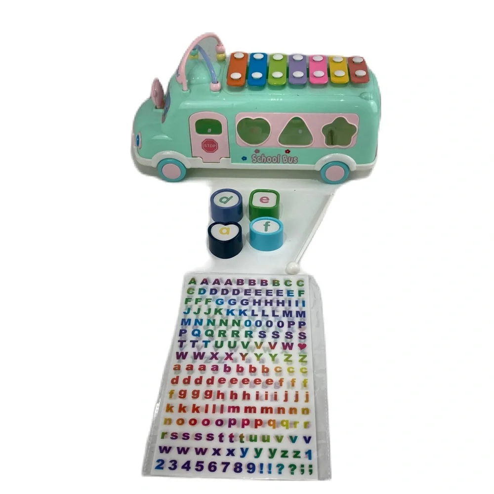 Ruohey Baby Toy Musical School Bus Piano sticker pack leggings and bloomers 9m